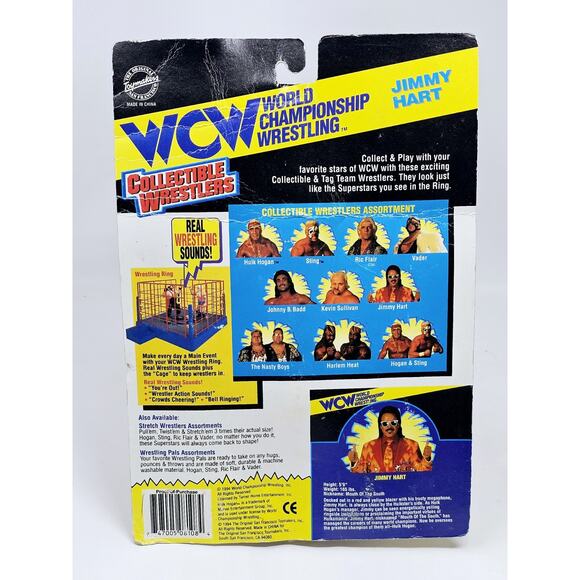 WCW Jimmy Hart Wrestling Figure 1994 LJN Original With Yellow Suit w/Hulk on it - Picture 9 of 13